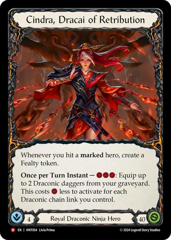 Image for Cindra, Dracai of Retribution (HNT054) (The Hunted) - Flesh and Blood TCG