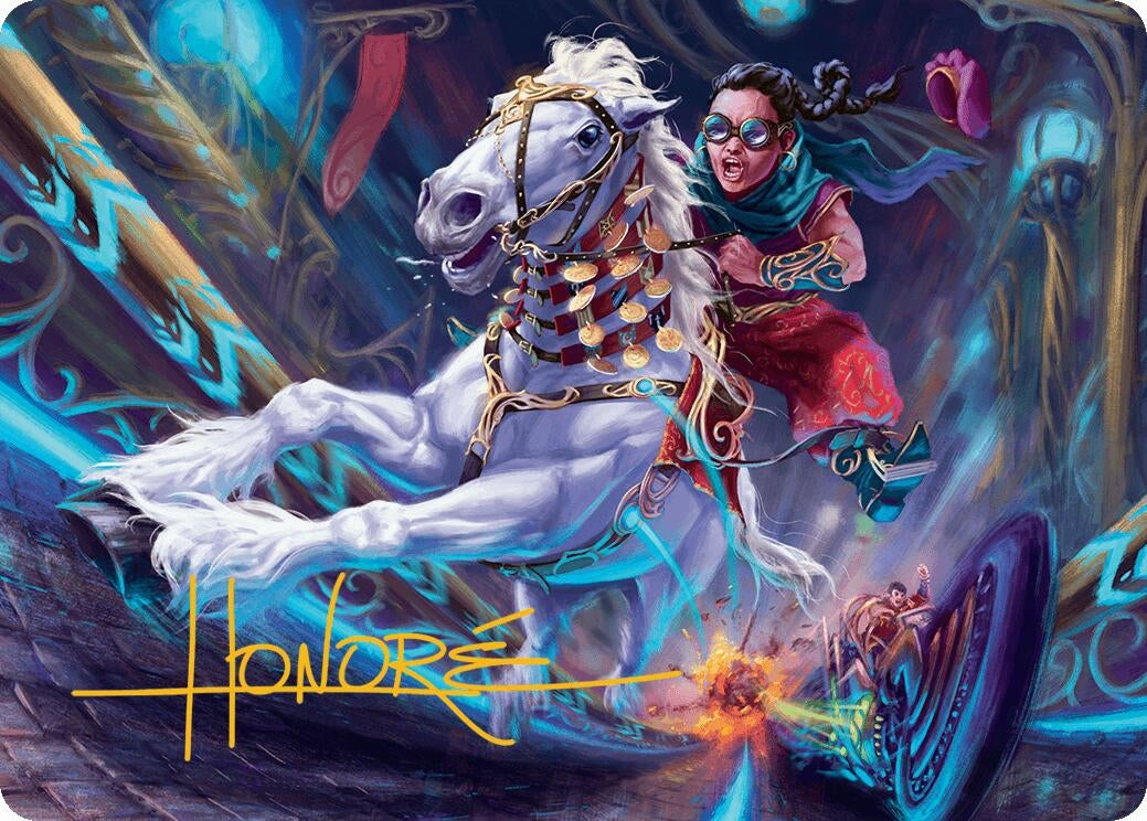 Image for Gilded Ghoda Art Card (Gold-Stamped Signature) (34) (Art Series: Aetherdrift) - Magic: The Gathering