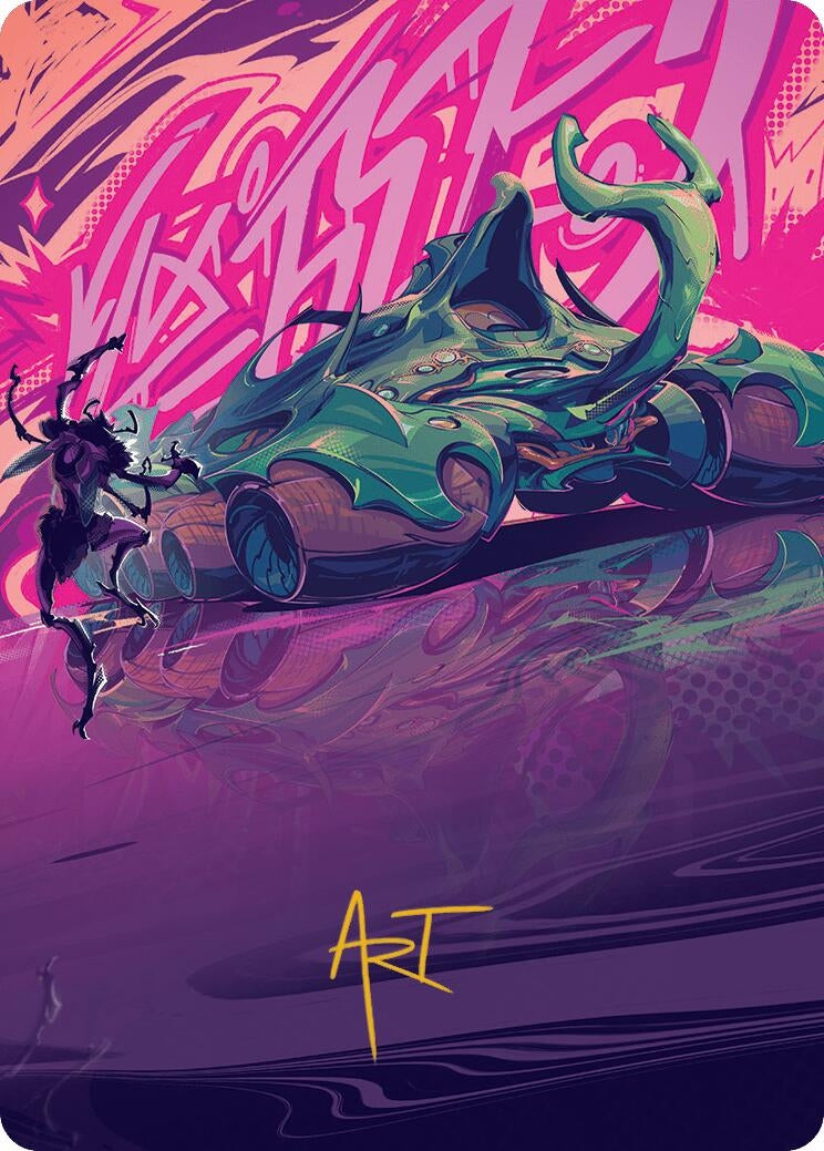 Image for Earthrumbler Art Card (Gold-Stamped Signature) (42) (Art Series: Aetherdrift) - Magic: The Gathering