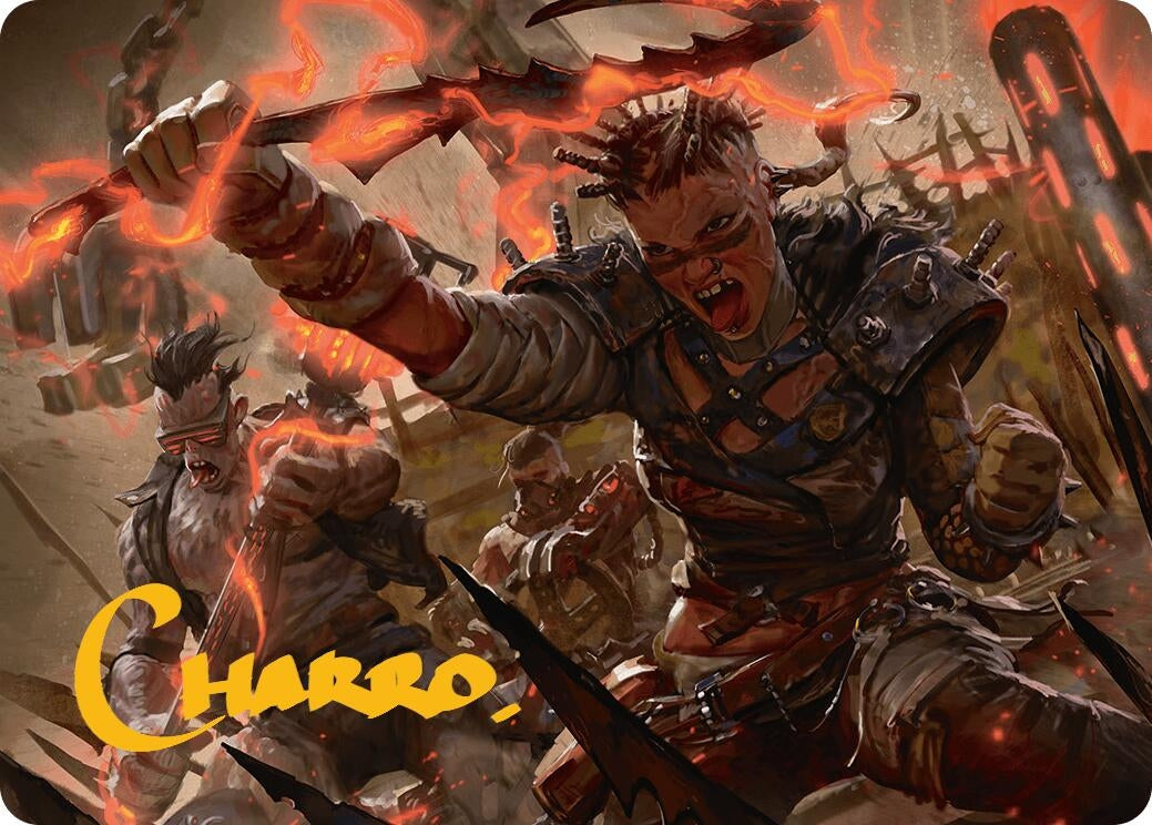 Image for Far Fortune, End Boss Art Card (11/54) (Gold-Stamped Signature) (11) (Art Series: Aetherdrift) - Magic: The Gathering