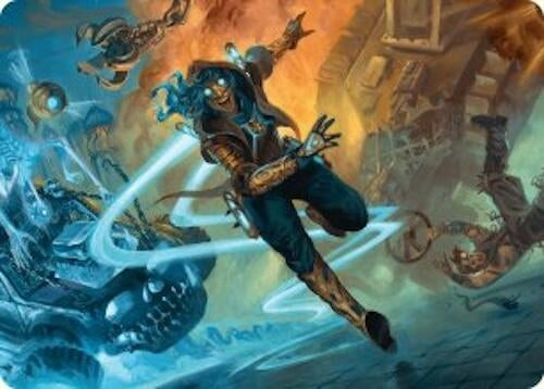 Image for Sita Varma, Masked Racer Art Card (26) (Art Series: Aetherdrift) - Magic: The Gathering