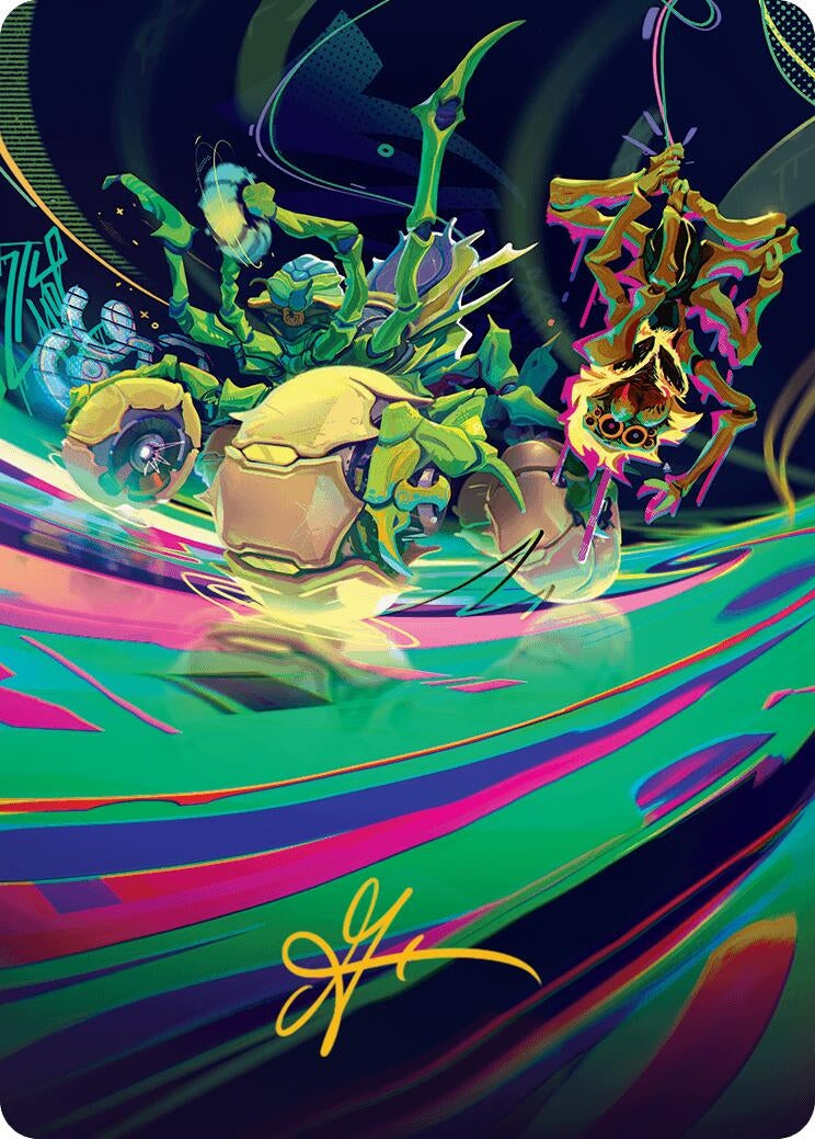 Image for Thundering Broodwagon Art Card (Gold-Stamped Signature) (48) (Art Series: Aetherdrift) - Magic: The Gathering