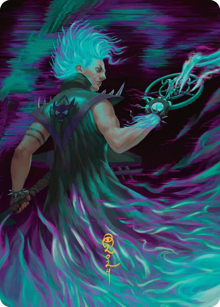 Image for Winter, Cursed Rider Art Card (Gold-Stamped Signature) (7) (Art Series: Aetherdrift) - Magic: The Gathering