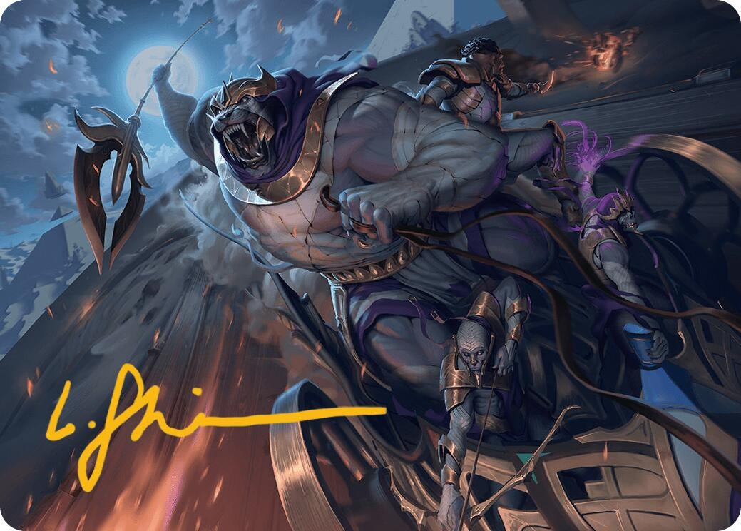 Image for Zahur, Glory's Past Art Card (Gold-Stamped Signature) (10) (Art Series: Aetherdrift) - Magic: The Gathering