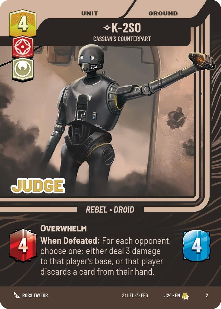 Image for K-2SO - Cassian's Counterpart (2) (Judge Promos) - Star Wars: Unlimited