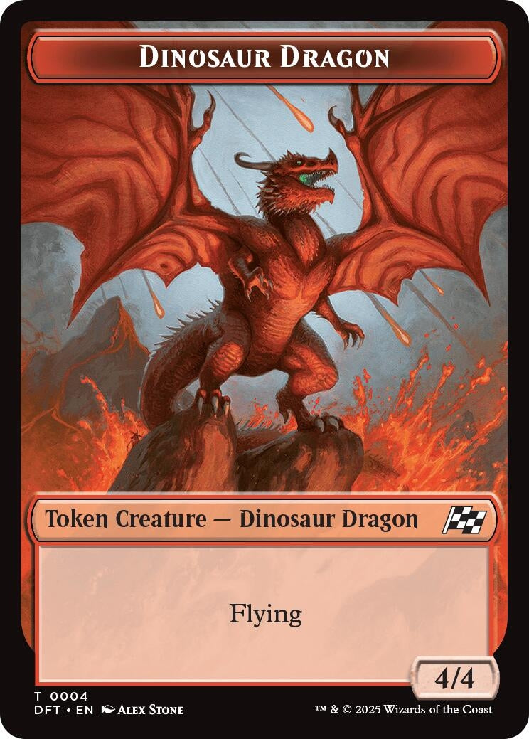 Image for Dinosaur Dragon // Treasure Double-Sided Token (4 // 11) [Aetherdrift]