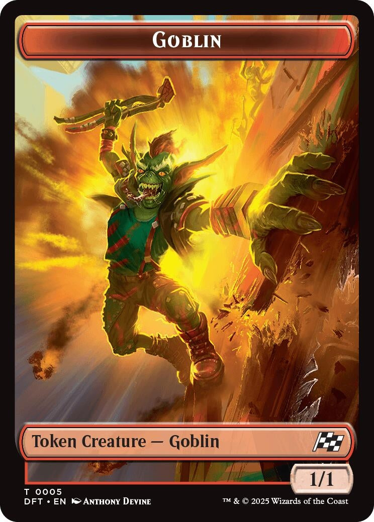 Image for Goblin // Thopter (0010) Double-Sided Token (5 // 10) [Aetherdrift]