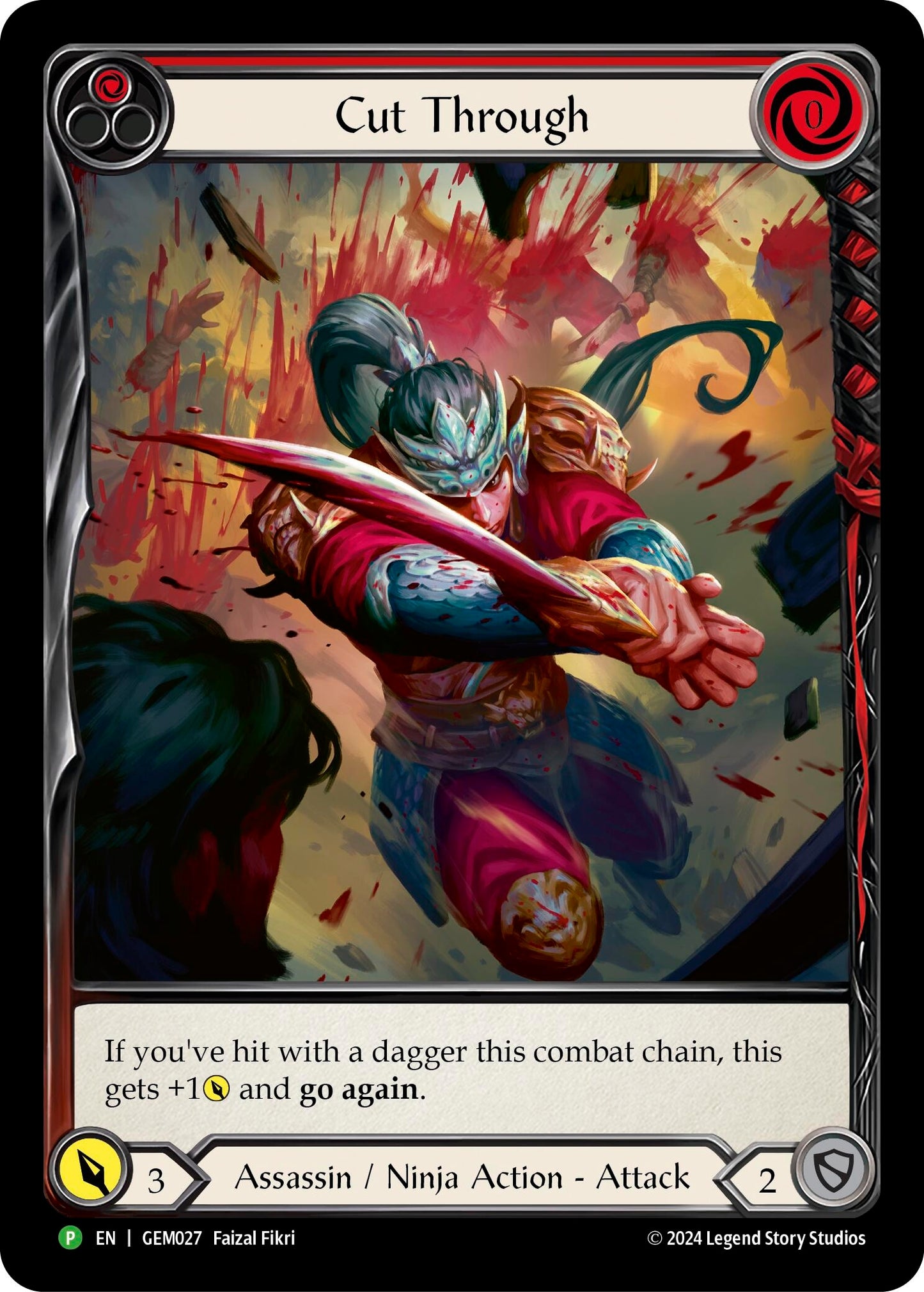 Image for Cut Through (Red) (GEM027) (GEM Pack 1) - Flesh and Blood TCG