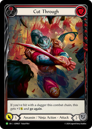 Image for Cut Through (Red) (GEM027) (GEM Pack 1) - Flesh and Blood TCG
