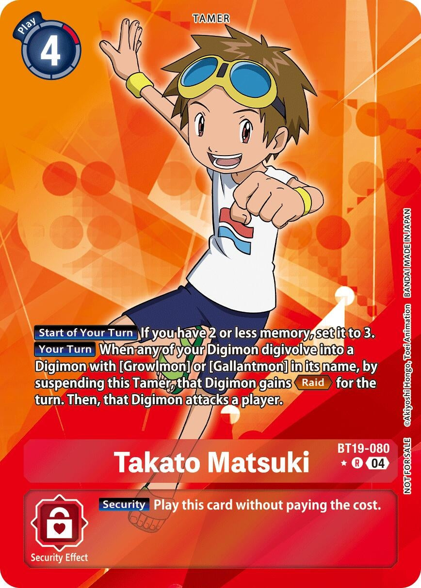 Image for Takato Matsuki (Release Special Booster 2.5: Box Promotion Pack) (BT19-080 R) (Release Special Booster 2.5) - Digimon Card Game