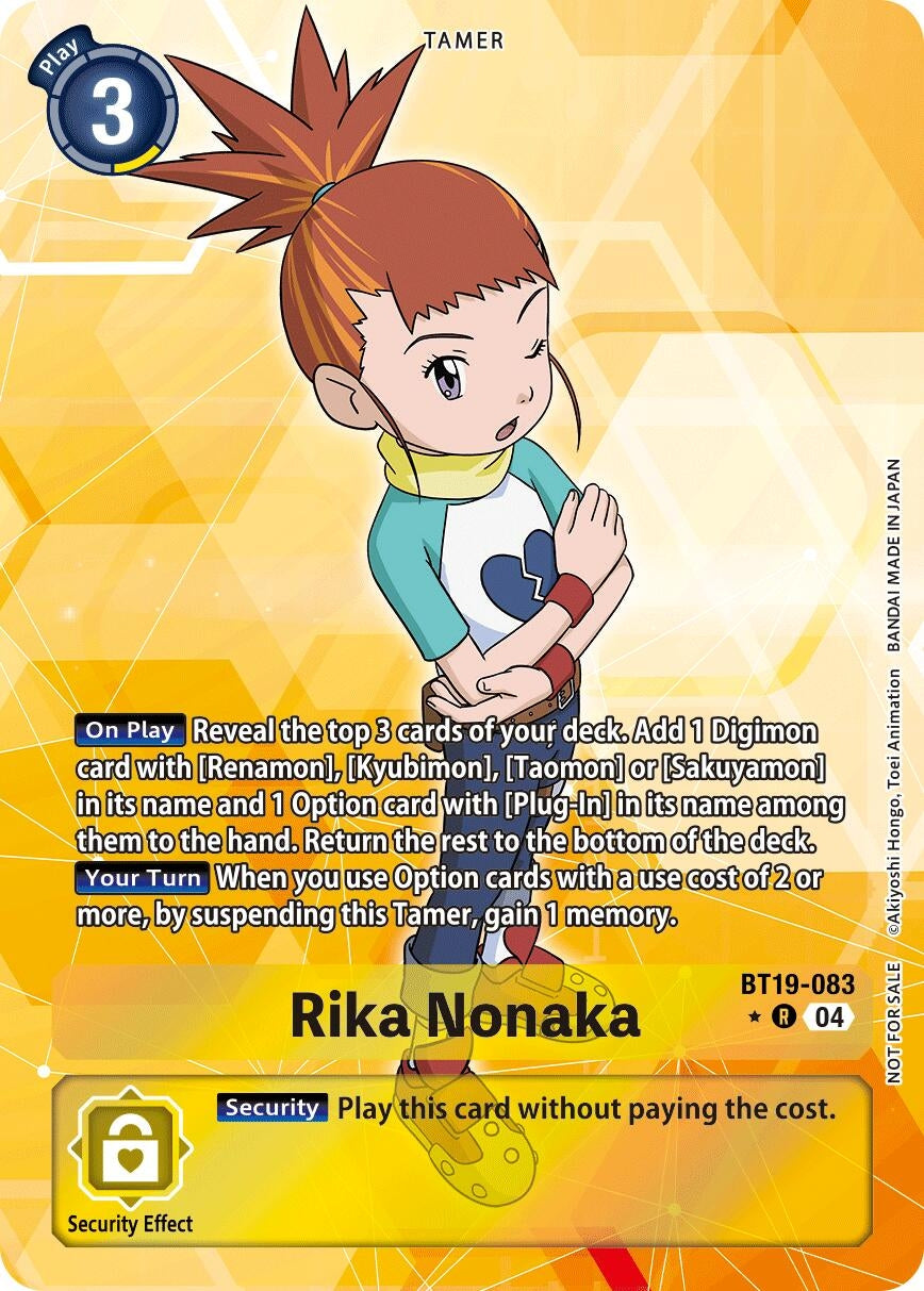 Image for Rika Nonaka (Release Special Booster 2.5: Box Promotion Pack) (BT19-083 R) (Release Special Booster 2.5) - Digimon Card Game