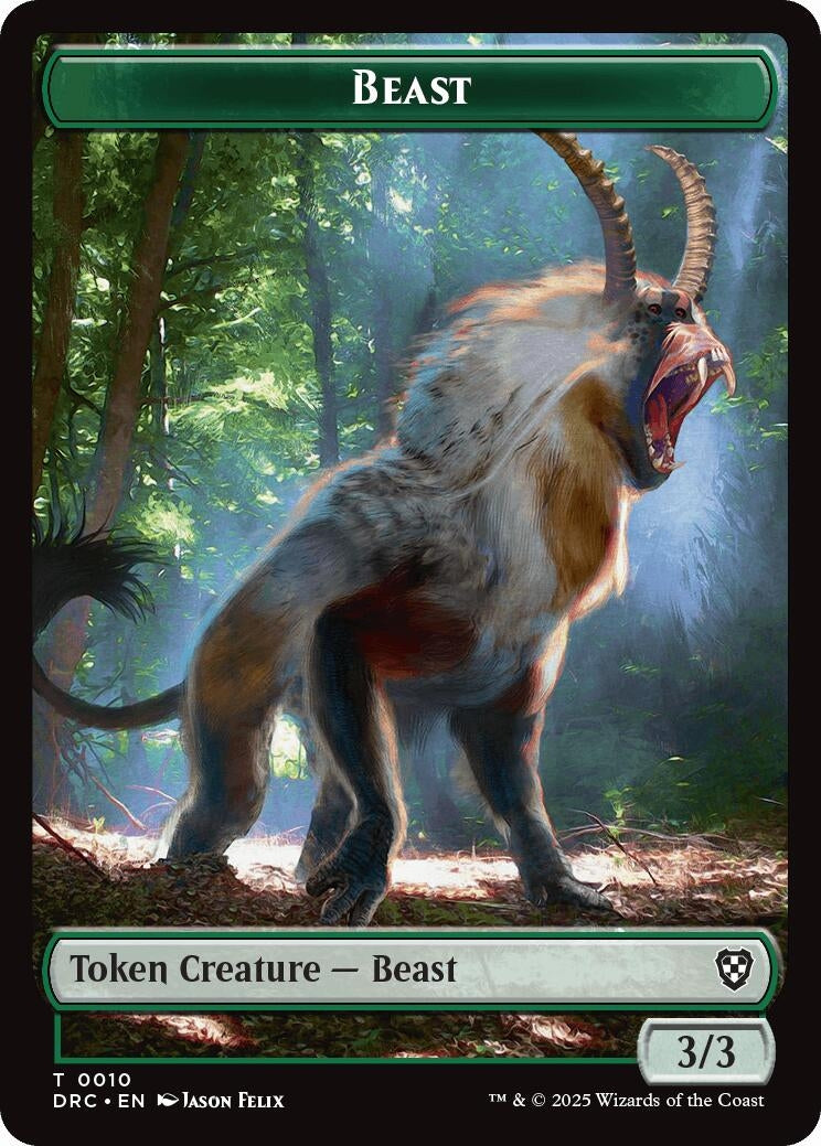 Image for Beast (0010) // Servo Double-Sided Token (10 // 8) (Commander: Aetherdrift) - Magic: The Gathering