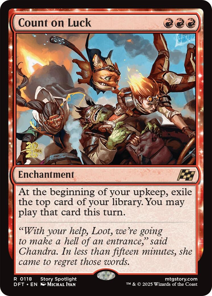Image for Count on Luck (118) (Prerelease Cards) - Magic: The Gathering