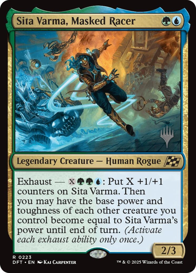 Image for Sita Varma, Masked Racer (223) (Promo Pack: Aetherdrift) - Magic: The Gathering