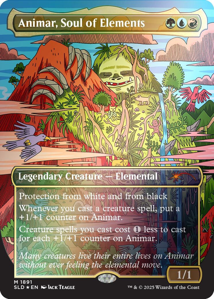 Image for Animar, Soul of Elements (Rainbow Foil) (1891) (Secret Lair Drop Series) - Magic: The Gathering