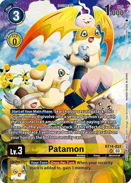 Image for Patamon (Limited Card Pack) (BT14-033 SR) (World Convergence) - Digimon Card Game
