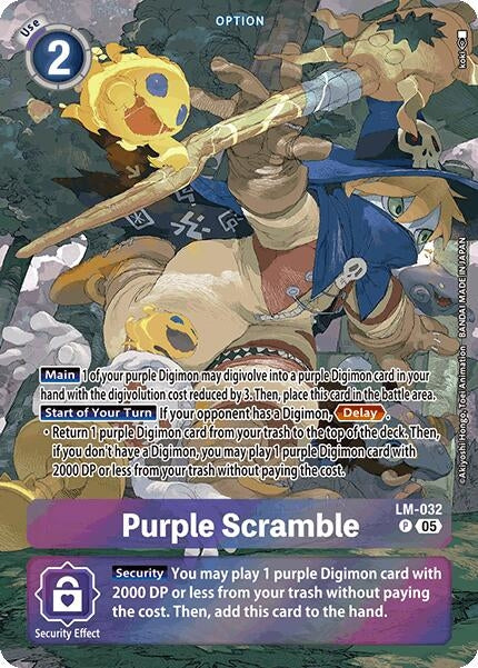 Image for Purple Scramble (Alternate Art) (LM-032 P) (Starter Deck 20: Protector of Light) - Digimon Card Game