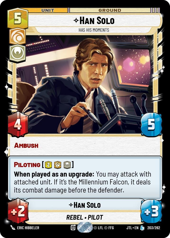 Image for Han Solo - Has His Moments (203/262) (Jump to Lightspeed) - Star Wars: Unlimited