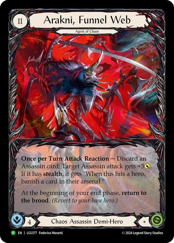 Image for Arakni, Funnel Web (Extended Art) - LGS377 (LGS377) (Flesh and Blood: Promo Cards) - Flesh and Blood TCG