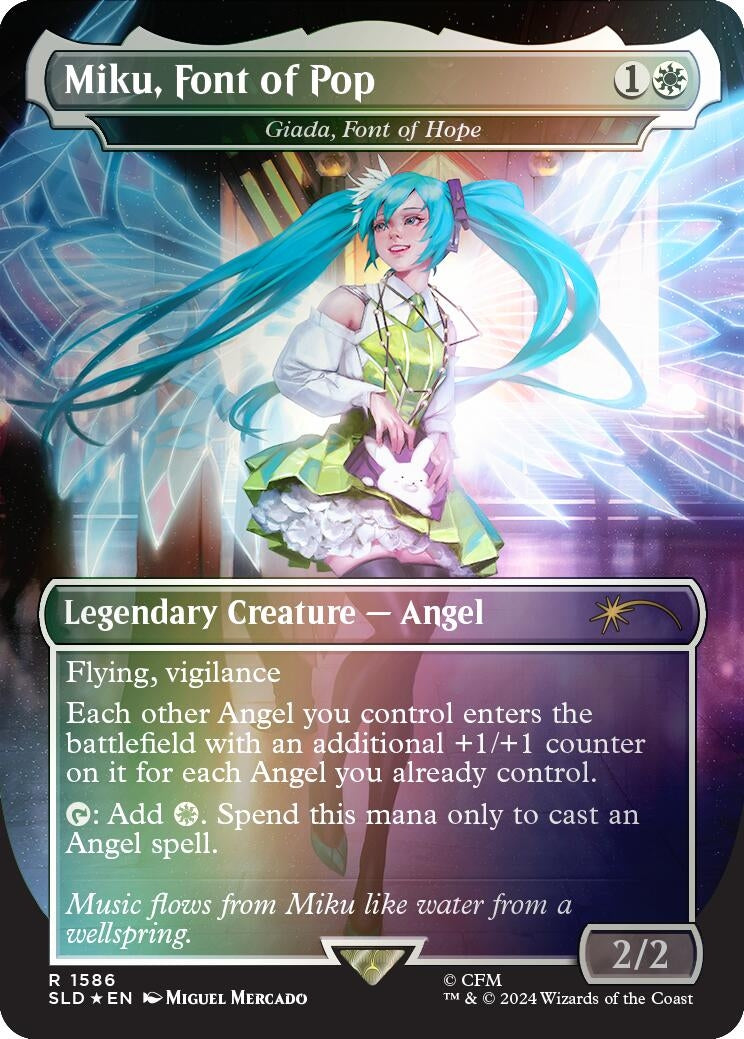 Image for Miku, Font of Pop - Giada, Font of Hope (Rainbow Foil) (1586) (Secret Lair Drop Series) - Magic: The Gathering