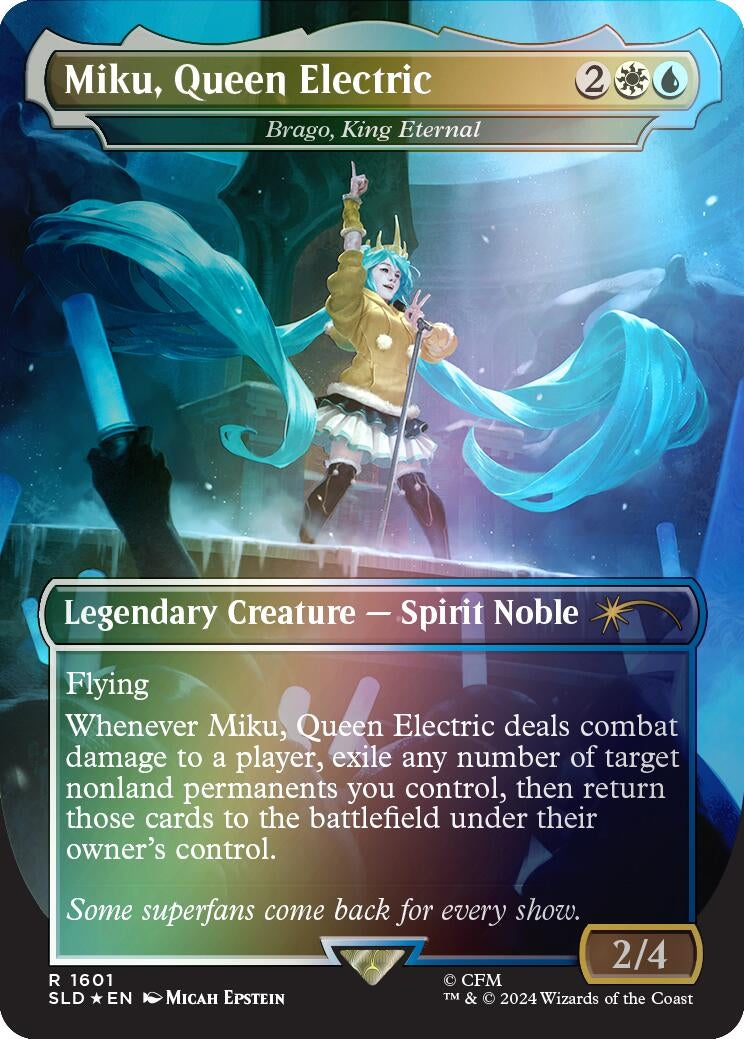 Image for Miku, Queen Electric - Brago, King Eternal (Rainbow Foil) (1601) (Secret Lair Drop Series) - Magic: The Gathering