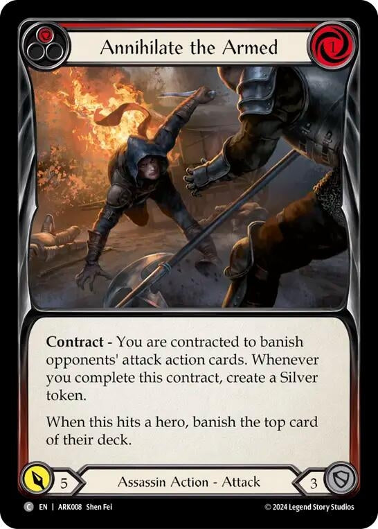 Image for Annihilate the Armed (Red) (ARK008) (Blitz Deck: The Hunted - Arakni) - Flesh and Blood TCG