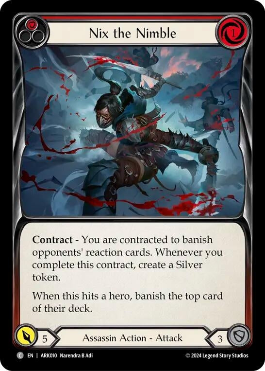Image for Nix the Nimble (Red) (ARK010) (Blitz Deck: The Hunted - Arakni) - Flesh and Blood TCG