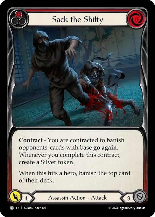 Image for Sack the Shifty (Red) (ARK012) (Blitz Deck: The Hunted - Arakni) - Flesh and Blood TCG