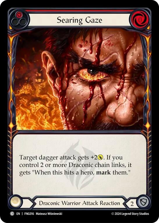 Image for Searing Gaze (Red) (FNG016) (Blitz Deck: The Hunted - Fang) - Flesh and Blood TCG