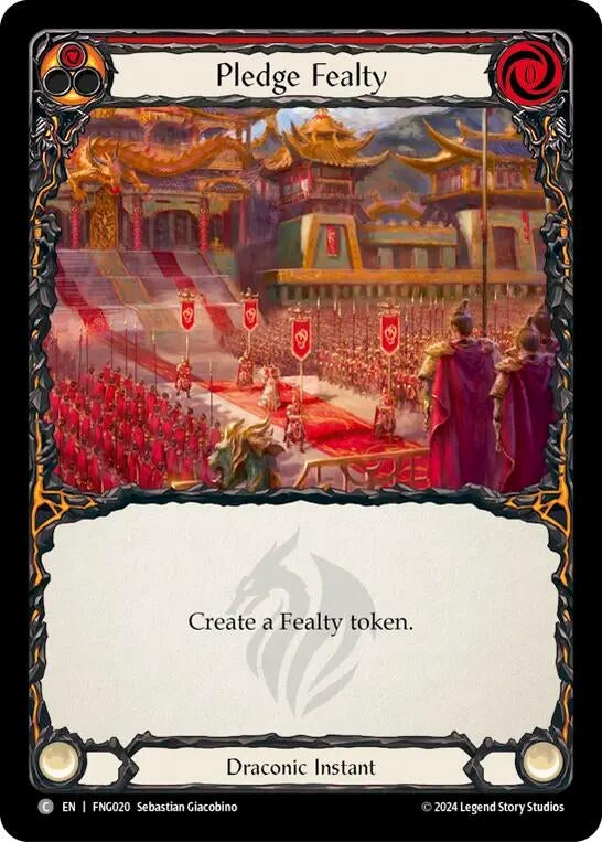 Image for Pledge Fealty (Red) (FNG020) (Blitz Deck: The Hunted - Fang) - Flesh and Blood TCG