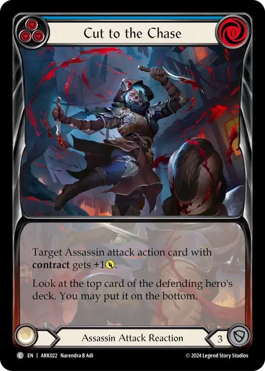 Image for Cut to the Chase (Blue) (Extended Art) (ARK022) (Blitz Deck: The Hunted - Arakni) - Flesh and Blood TCG