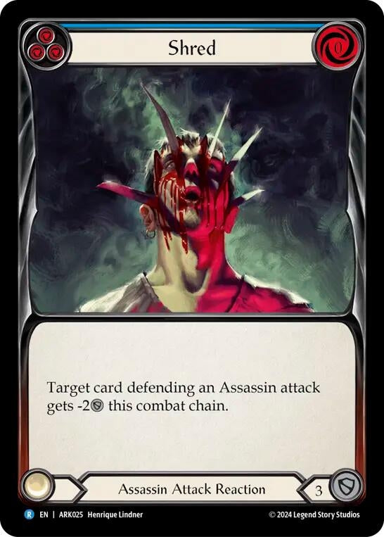 Image for Shred (Blue) (ARK025) (Blitz Deck: The Hunted - Arakni) - Flesh and Blood TCG