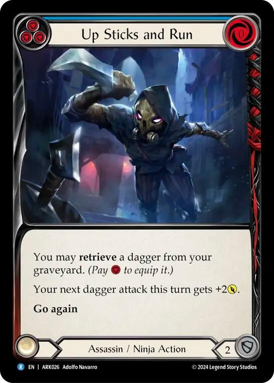 Image for Up Sticks and Run (Blue) (ARK026) - Flesh and Blood TCG