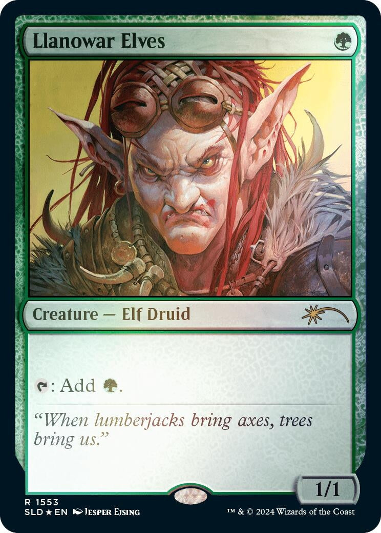 Image for Llanowar Elves (1553) (Rainbow Foil) (1553) (Secret Lair Drop Series) - Magic: The Gathering