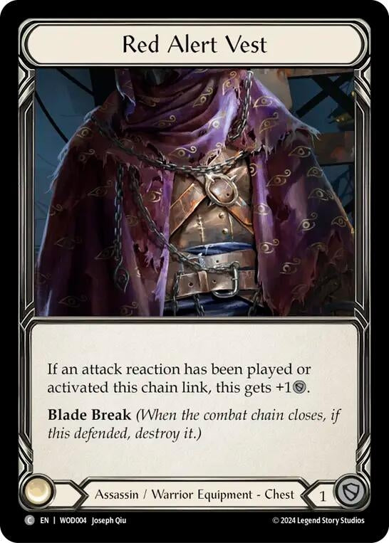 Image for Red Alert Vest (WOD004) (Blitz Deck: The Hunted - Arakni, Web of Deceit) - Flesh and Blood TCG