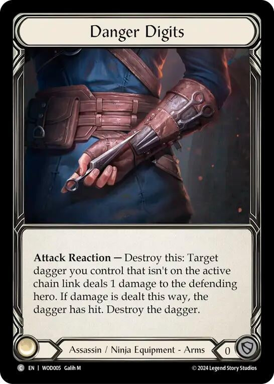 Image for Danger Digits (WOD005) (Blitz Deck: The Hunted - Arakni, Web of Deceit) - Flesh and Blood TCG