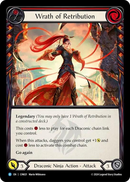 Image for Wrath of Retribution (Red) (CIN021) - Flesh and Blood TCG