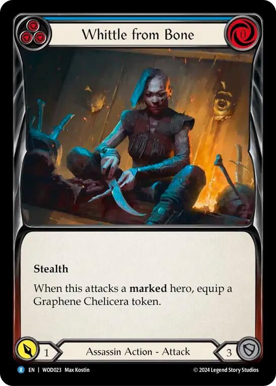 Image for Whittle from Bone (Blue) (WOD023) (Blitz Deck: The Hunted - Arakni, Web of Deceit) - Flesh and Blood TCG