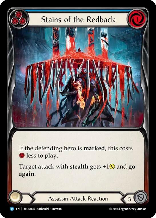 Image for Stains of the Redback (Blue) (WOD024) (Blitz Deck: The Hunted - Arakni, Web of Deceit) - Flesh and Blood TCG