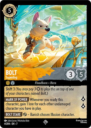 Image for Bolt - Superdog (4/204) [Archazia's Island] - Disney Lorcana