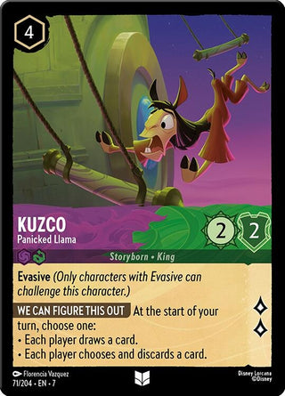 Image for Kuzco - Panicked Llama (71/204) [Archazia's Island] - Disney Lorcana
