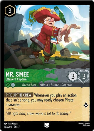 Image for Mr. Smee - Efficient Captain (107/204) [Archazia's Island] - Disney Lorcana