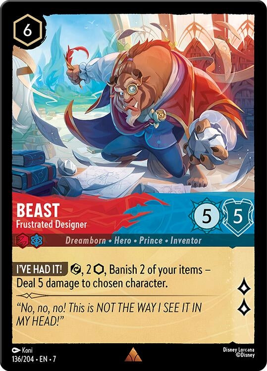 Image for Beast - Frustrated Designer (136/204) [Archazia's Island] - Disney Lorcana