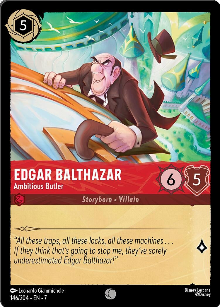 Image for Edgar Balthazar - Ambitious Butler (146/204) [Archazia's Island] - Disney Lorcana