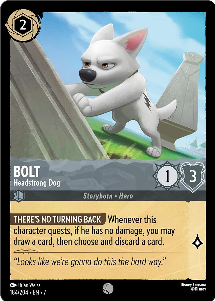 Image for Bolt - Headstrong Dog (184/204) [Archazia's Island] - Disney Lorcana