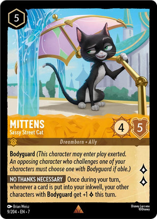 Image for Mittens - Sassy Street Cat (9/204) [Archazia's Island] - Disney Lorcana
