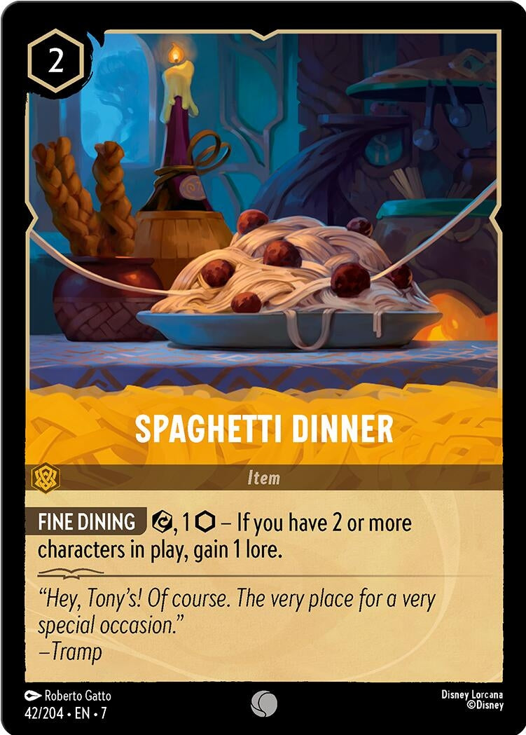 Image for Spaghetti Dinner (42/204) [Archazia's Island] - Disney Lorcana