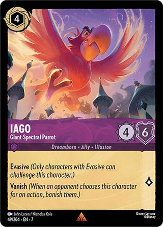 Image for Iago - Giant Spectral Parrot (49/204) [Archazia's Island] - Disney Lorcana