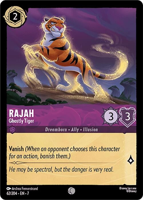 Image for Rajah - Ghostly Tiger (62/204) [Archazia's Island] - Disney Lorcana