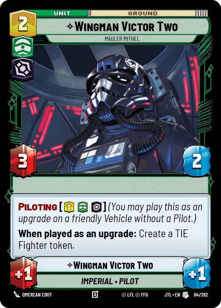 Image for Wingman Victor Two - Mauler Mithel (084/262) (Jump to Lightspeed) - Star Wars: Unlimited